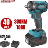 Kayasan Catpower 4426 Kömürsüz Akülü Somun Sıkma ve Torklu Vidalama 1/2'' Li-Ion 40V 2 Akü 4 Ah Darbeli Düz Yıldız Tornavida
