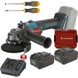 Kayasan Catpower 4430 Kömürsüz Akülü Avuç Taşlama 115 mm Li-Ion 40V +( 4.0 Ah Akü 2 Adet)+(Hızlı Şarj Cihazı) Düz Yıldız Tornavida