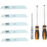 Kayasan Emka Metal Tilki Kuyruğu Testere Bıçağı 150MM 1,4mm 5 Adet Somafix Duz Yıldız Tornavida K Kalemi 8 Parça