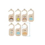 Kayasan Kids Çocuk Dolap Organizer Kıyafet Ayırıcı Askılık Ayraç 1- 7 Aylık Anı Kartları 7 Adet