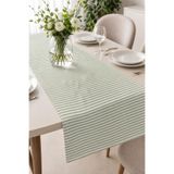 Kayasoft Masa Runner'ı Çizgili Yeşil 40x110 cm Dekoratif Sofra Örtüsü Yıkanabilir