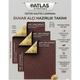 Kayatex Online Duvar Alçı Hazırlık Takımı Esnek Takoz Uyumlu Zımpara 3lü Karma Set