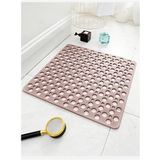 Kaydırmaz Duşakabin Banyo ve Duş Paspası Kare Bubble 54 x 54 cm Pembe Renk SEA149P