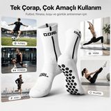 Kaydırmaz Futbol Çorabı Beyaz | Bilek Destekli, Denge ve Tutuş Sunan Spor Çorabı - 6-Beyaz - 39 - 44