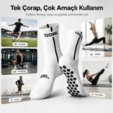 Kaydırmaz Futbol Çorabı Beyaz | Bilek Destekli, Denge Ve Tutuş Sunan Spor Çorabı