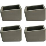 Kaydırmaz Merdiven Ayağı Plastiği Merdiven Pabucu 20x30 Mm Gri (4 Adet)
