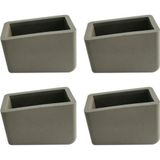 Kaydırmaz Merdiven Ayağı Plastiği Merdiven Pabucu 20x40 Mm Gri (4 Adet)