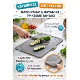 Kaydırmaz Pp Sert Plastik Kalın Ve Dayanıklı Kaymaz Tabanlı Profesyonel Doğrama Kesme Tahtası Çok Renkli