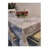 Kaydırmaz Tabanlı Pvc Muşamba - Desenli Silinebilir 120 X 150 Hazır Masa Örtüsü
