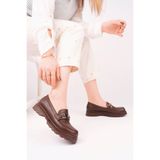 KAYGISIZ AYAKKABI Kadın Loafer Makosen Casual Tokalı Günlük Yumuşak Ayakkabı