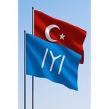Kayı Boyu ve Türk Bayrağı 2'li Set 100X150CM Raşel Kumaş - 70X105CM