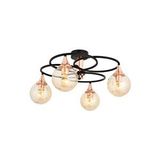 Kayık Modern Avize E27 48w 60cm Metal Siyah Avonni-ar-1661-4bsy Boyalı