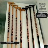 Kayın Ağacı İşlemeli Baston