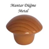 Kayın Mantar Düğme Kulp Mobilya Çekmece Dolap Kapak Kulbu Metal Kulp Aksesuarları Vidalı