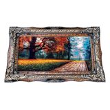 Kayıp Mevsimin Hikayesi Adlı İran Tebriz Halı Tablo 123x73cm - Duvar Halı Kilim Tablo