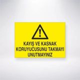 Kayış Ve Kasnak Koruyucusu Takmayı Unutmayınız Sticker 20X28 Cm