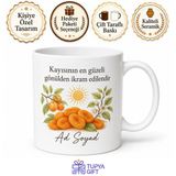 Kayısı Kullananlara Malatya Kayısısı Gün Kurusu Tatlı Kayısı Temalı Kupa Bardak Hediye
