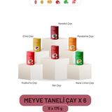 Kayla Gurme Meyve Taneli Çaylar Silindir Kutu 6 x 175 g (Karadut, Elma, Nane Limon, Mandalina, Kuşburnu, Nar)