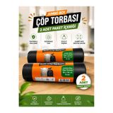 KAYLANIN DÜNYASI 2’li Jumbo Boy Çöp Torbası 80x110 cm – Extra Dayanıklı Rulo Çöp Poşeti | Sızdırmaz Kalın Yapı | Ev, Ofis, Restoran, İş Yeri İçin Büyük Boy Çöp Torbası