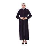 KAYLEE KADIN BÜYÜK BEDEN ŞÖNİL KUMAŞ ASTARLI TESETTÜR MEVSİMLİK FERACE Mor