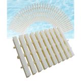 Kaymaz Dayanıklı Havuz Tahliye Izgarası, 20 x 100 cm, Garaj Yolu, Teras, Veranda için, 10'lu Paket Ticari Kullanım için İdeal (Beyaz)
