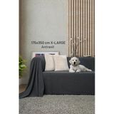 Kaymaz Koltuk Örtüsü Çift Taraflı Mikrofiber Şönil 175X350 Cm Xl- Antrasit – Kedi Köpek Ve Çocuk Dostu