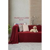 Kaymaz Koltuk Örtüsü Çift Taraflı Mikrofiber Şönil 175X350 Cm Xl- Bordo – Kedi Köpek Ve Çocuk Dostu