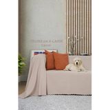 Kaymaz Koltuk Örtüsü Çift Taraflı Mikrofiber Şönil 175X350 Cm Xl- Camel – Kedi Köpek Ve Çocuk Dostu