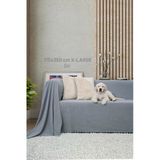 Kaymaz Koltuk Örtüsü Çift Taraflı Mikrofiber Şönil 175X350 Cm Xl- Gri – Kedi Köpek Ve Çocuk Dostu