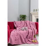 Kaymaz Koltuk Örtüsü Çift Taraflı Mikrofiber Şönil 175X350 Cm Xl- Gül Kurusu – Kedi Köpek Ve Çocuk Dostu