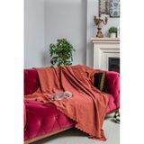 Kaymaz Koltuk Örtüsü Çift Taraflı Mikrofiber Şönil 175X350 Cm Xl- Kiremit – Kedi Köpek Ve Çocuk Dostu