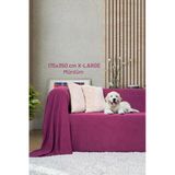 Kaymaz Koltuk Örtüsü Çift Taraflı Mikrofiber Şönil 175X350 Cm Xl- Mürdüm – Kedi Köpek Ve Çocuk Dostu
