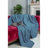 Kaymaz Koltuk Örtüsü Çift Taraflı Mikrofiber Şönil 175X350 Cm Xl- Petrol – Kedi Köpek Ve Çocuk Dostu