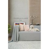 Kaymaz Koltuk Örtüsü Çift Taraflı Mikrofiber Şönil 175X350 Cm Xl- Taş – Kedi Köpek Ve Çocuk Dostu