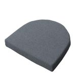 Kaymaz Sandalye Minderleri, Keten ve Sünger Sandalye Koltuk Minderi(Dark Grey,45x45x5cm)