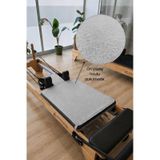 Kaymaz Silikon Tabanlı, Reformer Pilates Havlusu, Ter Emici Bambu Pilates Mat Havlu-gri Grı