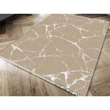 Kaymaz Taban Dijital Baskı Kadife Crack Wall Bej 180x280 cm Salon Halı