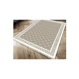 Kaymaz Taban Dijital Baskı Kadife Dama Cappucino 180x280 cm Salon Halı