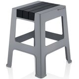 Kaymaz Tabanlı Ev Ofis Taburesi - 120 Kg Taşıma Kapasiteli Kaymaz Banyo Taburesi - Çocuk Taburesi (Büyük Antrasit)