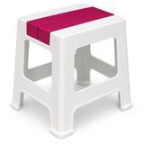 Kaymaz Tabanlı Ev Ofis Taburesi - 120 Kg Taşıma Kapasiteli Kaymaz Banyo Taburesi - Çocuk Taburesi (Fuşya)