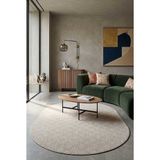 Kaymaz Yıkanabilir Doğal Dokulu Bej Dekoratif Sisal Oval Halı Siesta 1507