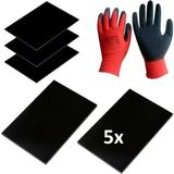 Kaynak 5 Adet Maske Camı Athermal Siyah Renk Starline 777 Model 11 Cm X 8 Cm