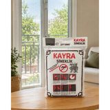 Kayra Çift Kanat Pencere Tül Sineklik 130X150 cm (±5 Cm) | Cırt Cırt Bantlı, Kesilebilir, Kolay Montajlı Pencere Sinekliği