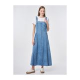 Kayra Denim Salopet Elbise Mavi