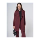 Kayra Erkek Yaka Basic Blazer Ceket Bordo