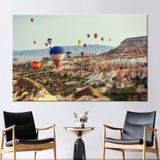 Kayra Export 1 Parça Kanvas Tablo Türk Kanvas Kapadokya Duvar Dekoru Manzara Baskılı Hava Balonu Kanvas - 80 x 110 cm - Renkli