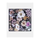 Kayra Floral Desenli Eşarp Siyah