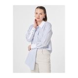 Kayra Geniş Manşetli Pamuklu Basic Tunik Optik Beyaz
