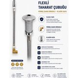Kayra Grup Su Armatürleri Flexli Taharat Çubuğu 25 cm Klasik Kafa