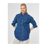 Kayra İnci Detaylı Denim Tunik İndigo
